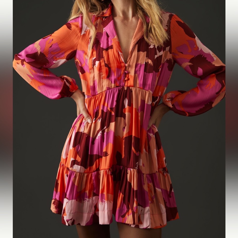 Maeve Tiered Long Sleeved Dress